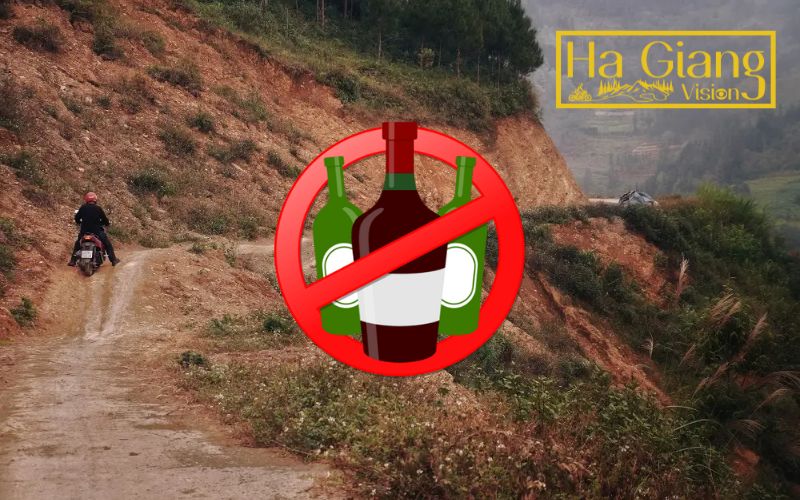 Staying sober helps prevent many Ha Giang Loop dangerous accidents.