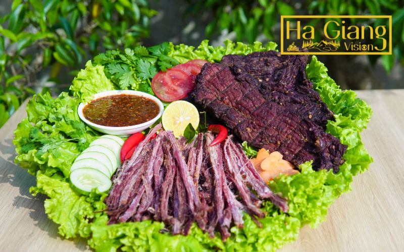 Smoked buffalo meat in Hoàng Su Phì is a true local delicacy.