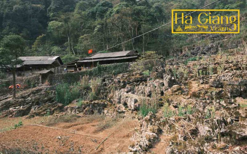 The scenic landscape of Hell Village reveals timeless serenity amid rugged mountains.