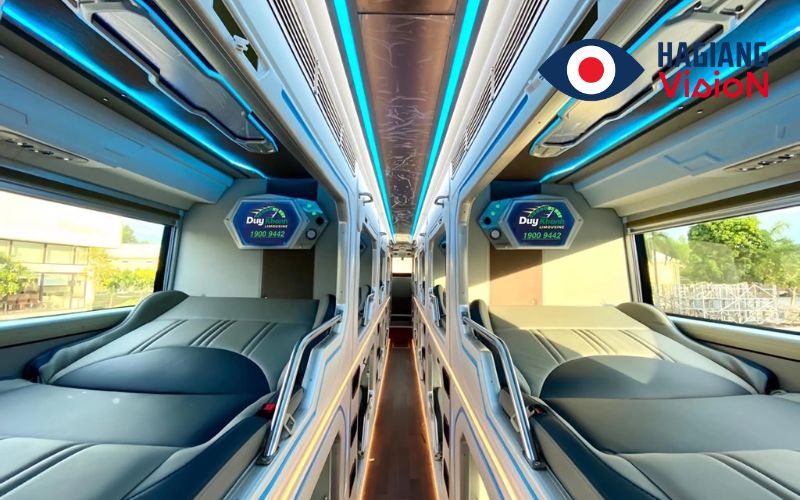 Cabin buses from Hanoi to Ha Giang offer comfort for long rides.