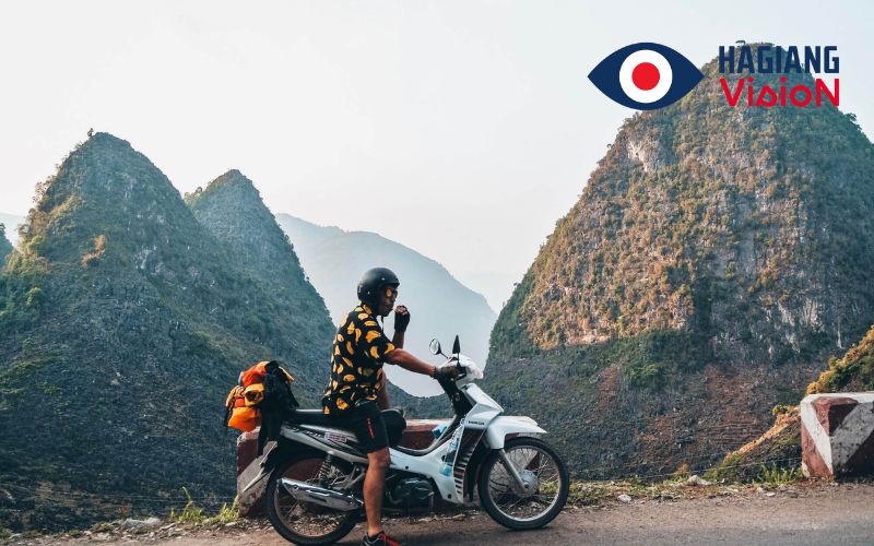 Motorbikes provide an adventurous Hanoi to Ha Giang travel option.