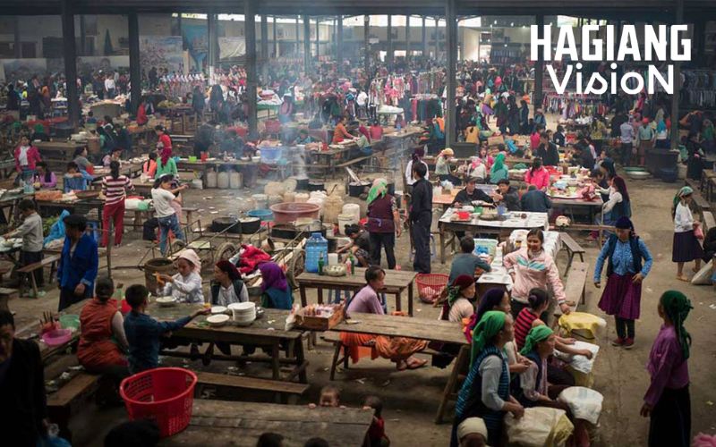 Meo Vac local market highlights livestock trade, energy, and mountain life.