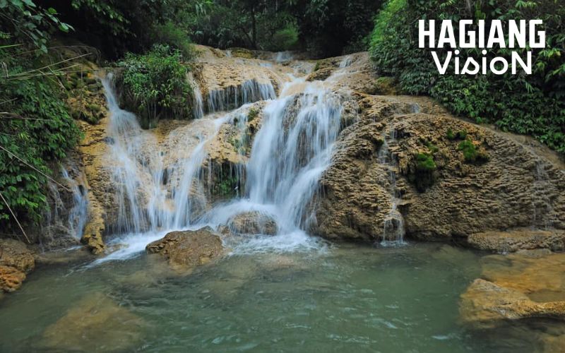 Ha Giang Waterfalls include Luong, known for long multi-tier flows