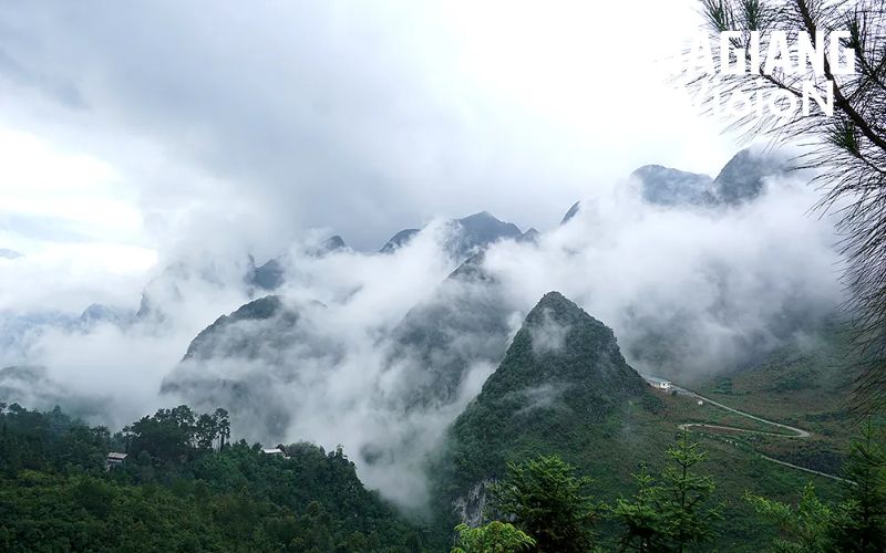 Ha Giang in March shows changing light from mist to sunshine